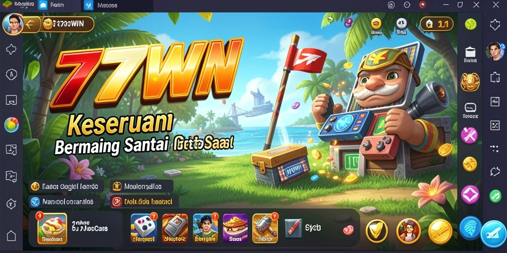 Tangkapan layar 77WIN menampilkan gameplay yang santai dan menyenangkan.