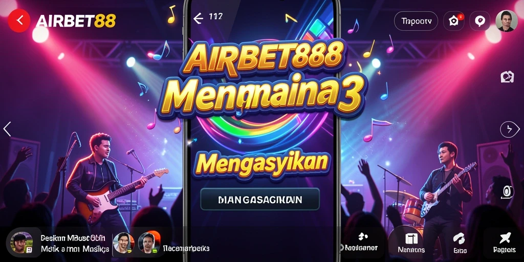 Screenshot gameplay AIRBET88 menampilkan interaksi musik yang seru.