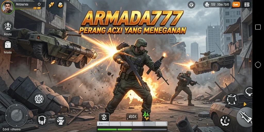 Tangkapan layar aksi mendebarkan dalam ARMADA777 yang menampilkan pertarungan intens.