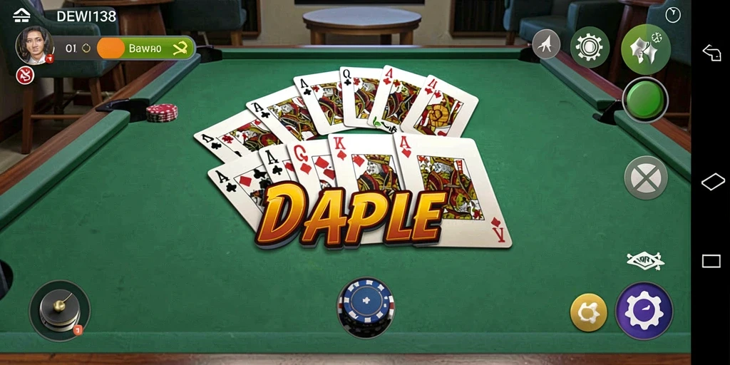 Tangkapan layar menampilkan gameplay seru dalam game Gaple.