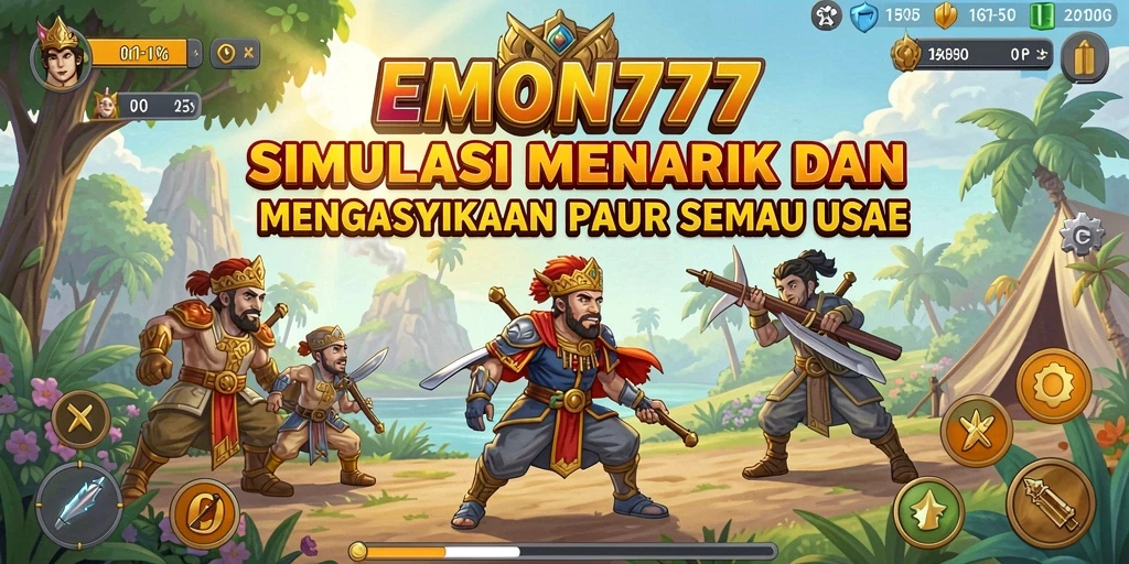 Tampilan gameplay menarik dari EMON777 yang mengasyikkan.