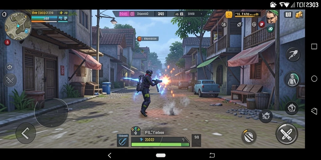 Tampilan utama FILTER303 menunjukkan aksi seru dalam gameplay simulation.