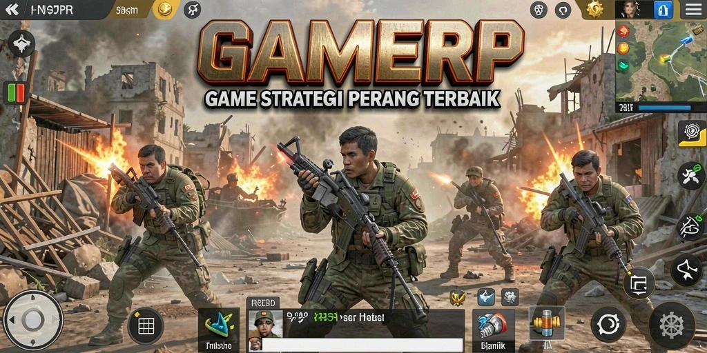 Screenshot GAMERP menampilkan aksi pertempuran yang strategis dan mendebarkan.