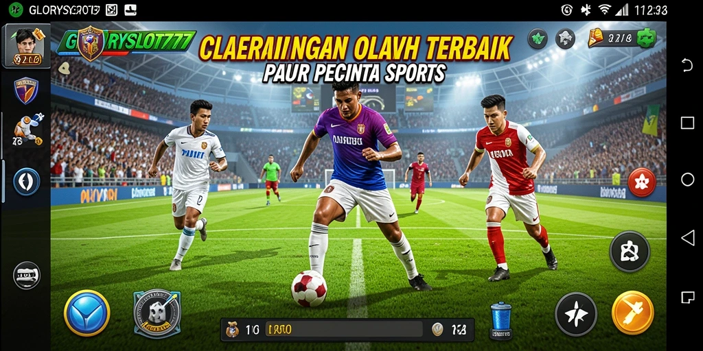 Screenshot permainan GLORYSLOT777 menunjukkan aksi olahraga yang mendebarkan.