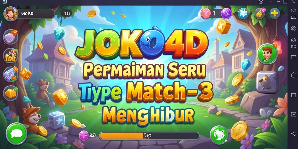 Screenshot utama JOKO4D menampilkan gameplay seru Match-3.