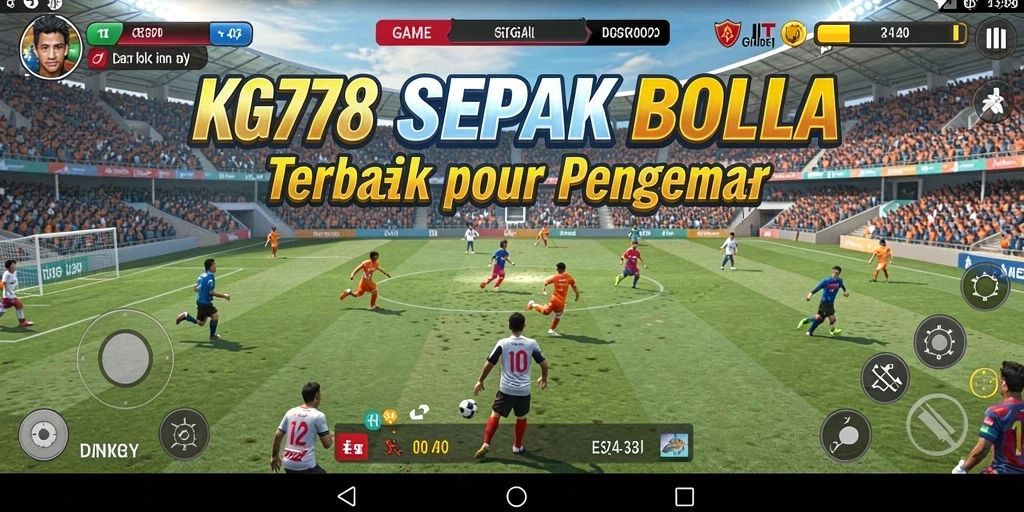 Screenshot gameplay <strong>KG778</strong> menunjukkan aksi menarik di lapangan sepak bola.