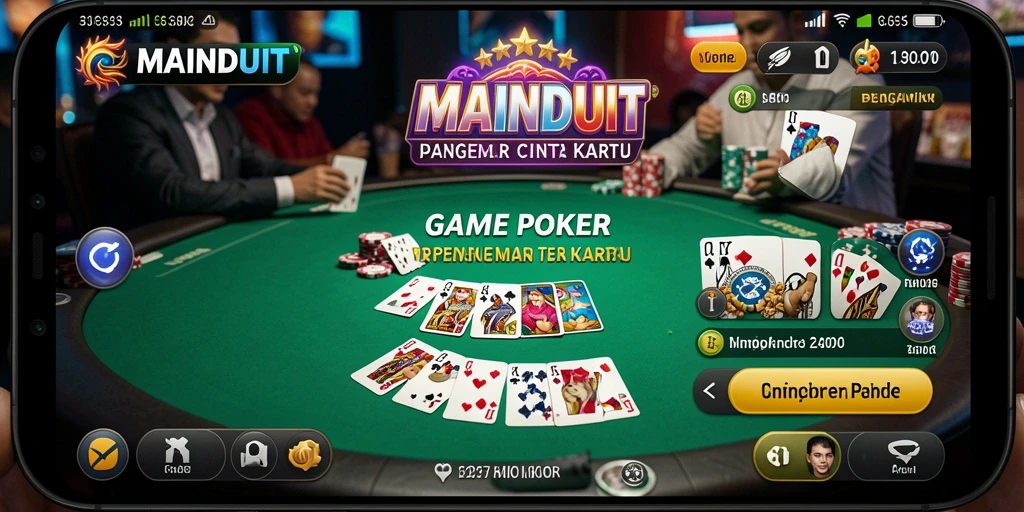Gameplay Poker seru di MAINDUIT dengan grafik yang memukau.