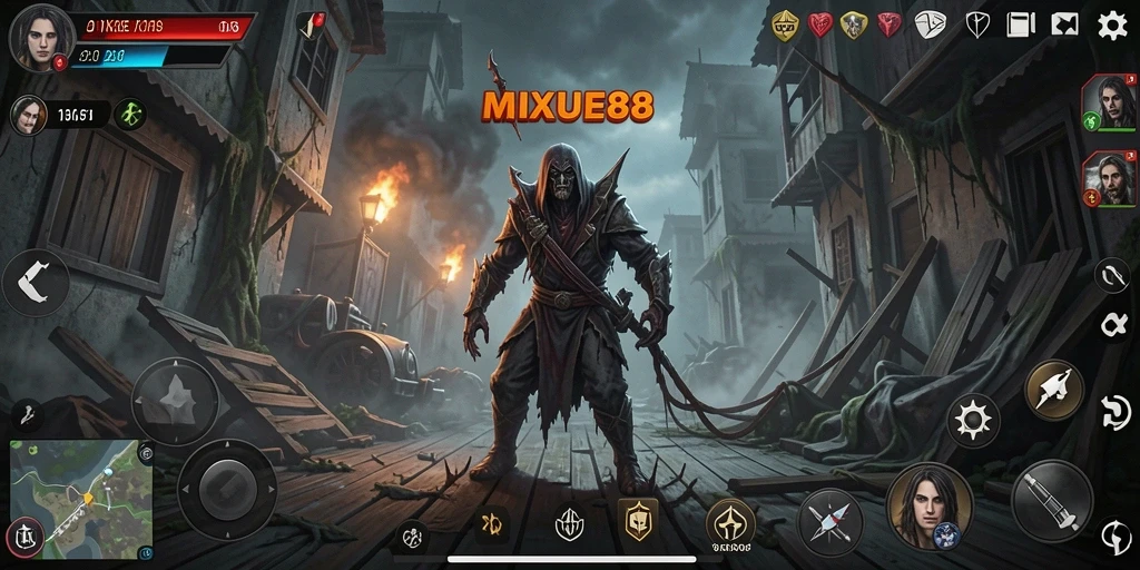 Tangkapan layar MIXUE88 menunjukkan atmosfer menakutkan dan gameplay mendebarkan.