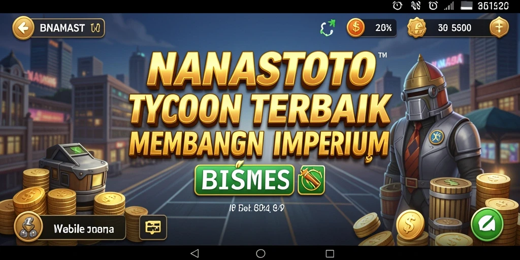 Screenshot utama NANASTOTO menampilkan gameplay Tycoon yang seru.