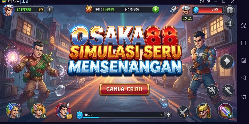 Screenshot utama OSAKA88 menampilkan gameplay simulasi yang menarik.