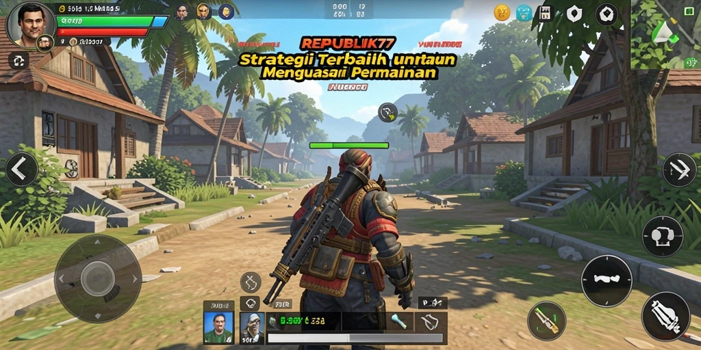 Screenshot utama menunjukkan momen strategis dalam permainan REPUBLIK77.