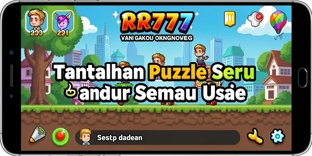 Gameplay puzzle RR777 yang penuh tantangan dan warna-warni.