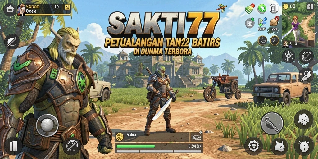 Tampilan gameplay SAKTI77 di dunia terbuka yang ekspansif.