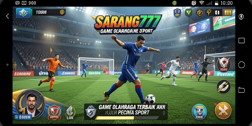 Screenshot menampilkan aksi seru dalam permainan olahraga SARANG777.