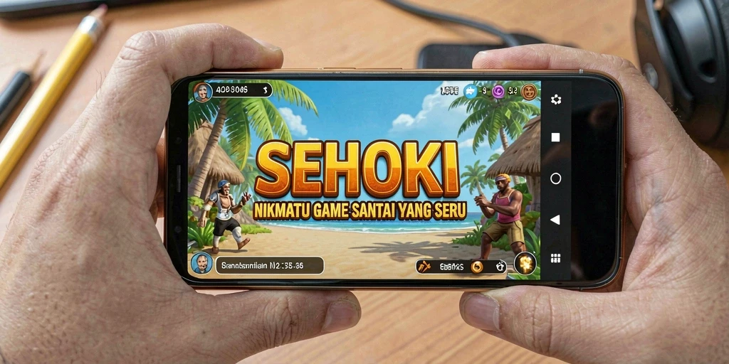 Tampilan gameplay SEHOKI yang penuh warna dan seru.