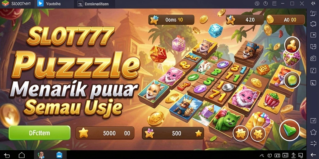 Tangkapan layar utama SLOT777 menunjukkan serunya gameplay Puzzle yang menantang.