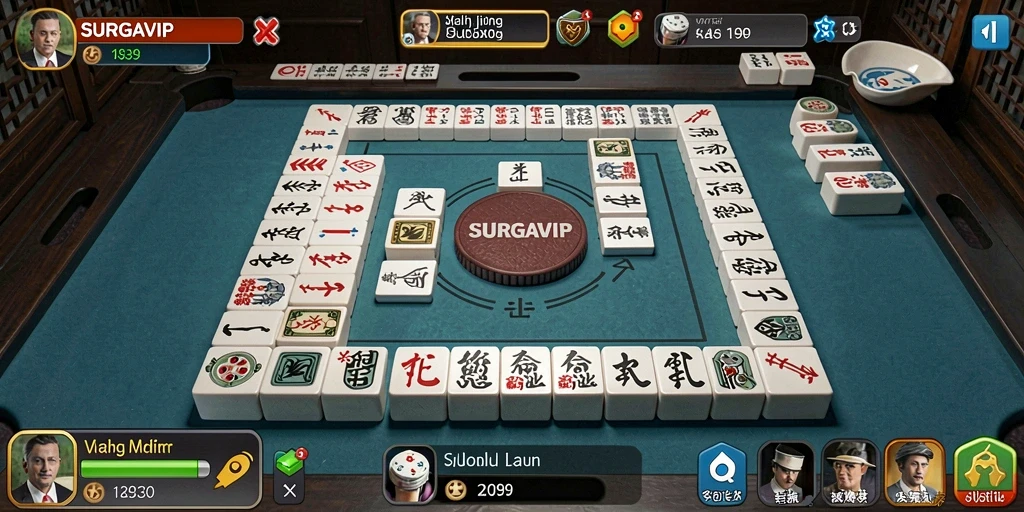 Tampilan gameplay Mahjong yang menarik dan menantang.