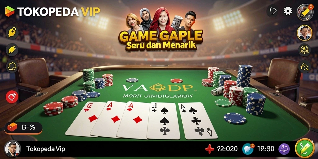 Screenshot gameplay TOKOPEDIAVIP menunjukkan keseruan bermain Gaple.